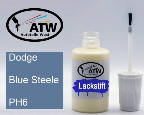 Dodge, Blue Steele, PH6: 20ml Lackstift, von ATW Autoteile West.